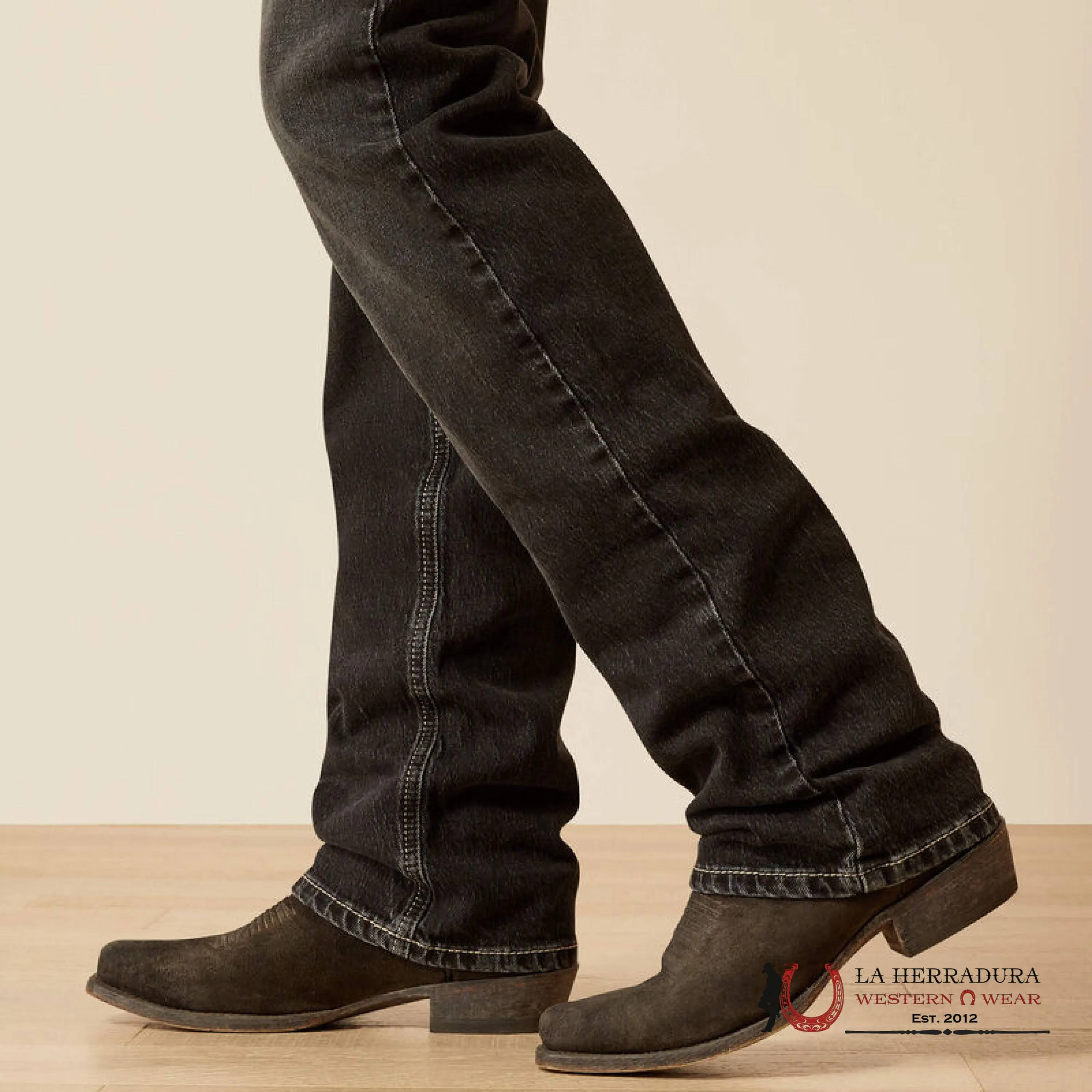 M7 EBONY Black Slim Straight Leg Jeans