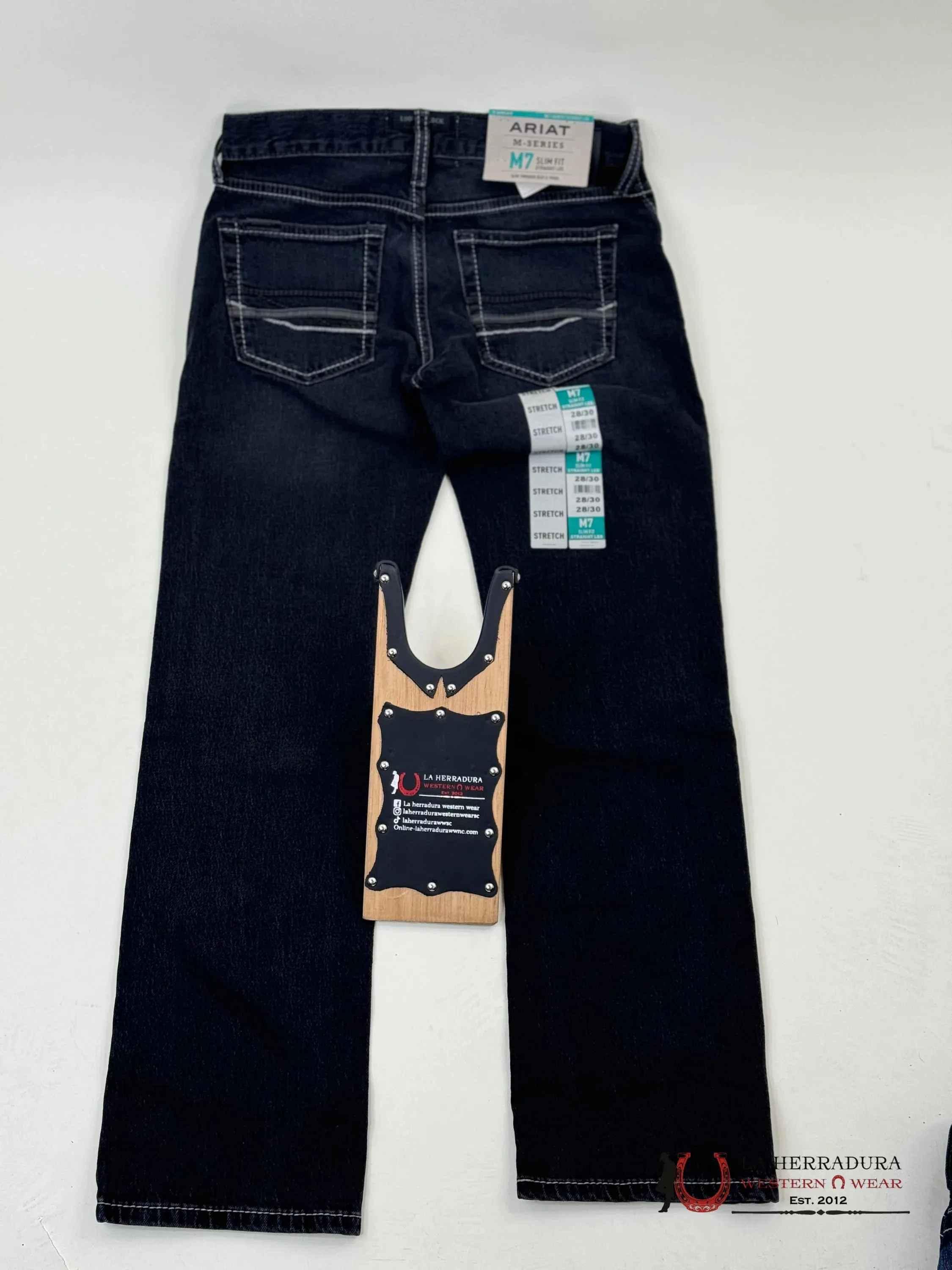 M7 EBONY Black Slim Straight Leg Jeans