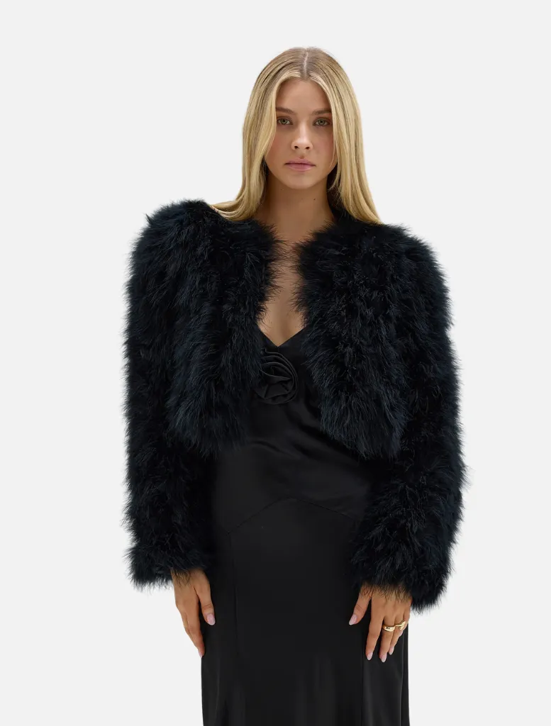 Manhattan Crop Jacket - Black