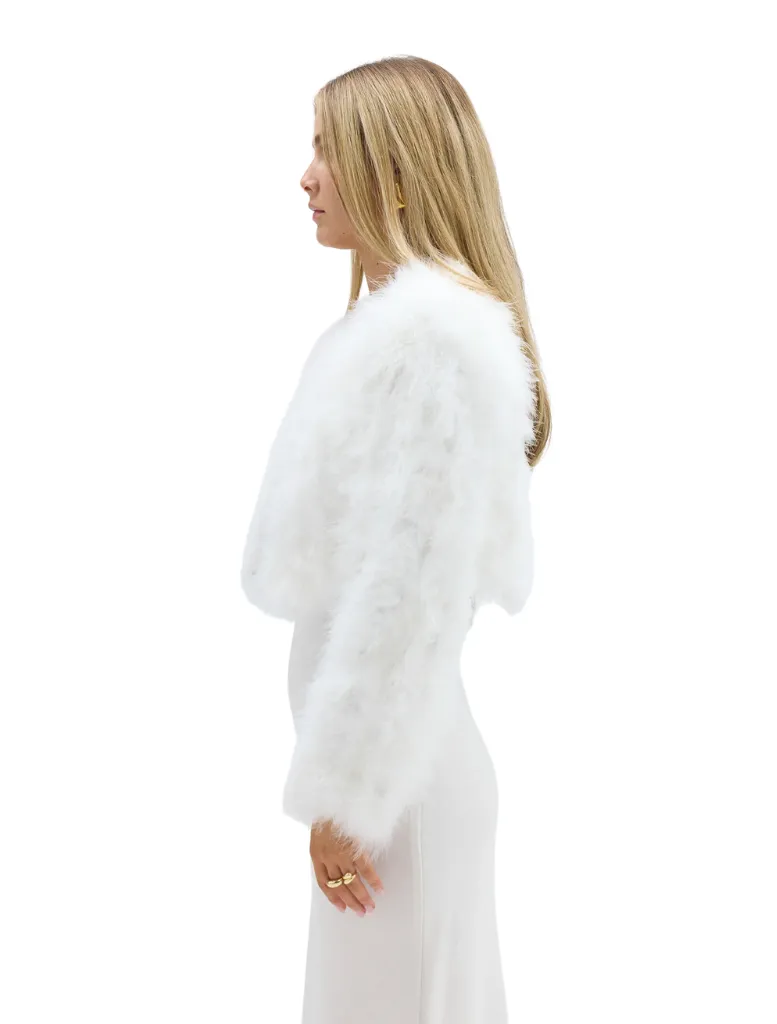 Manhattan Crop Jacket - White