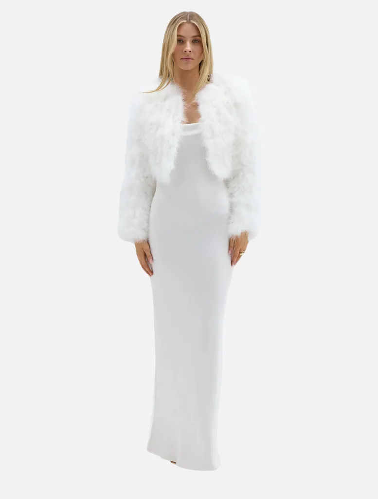 Manhattan Crop Jacket - White