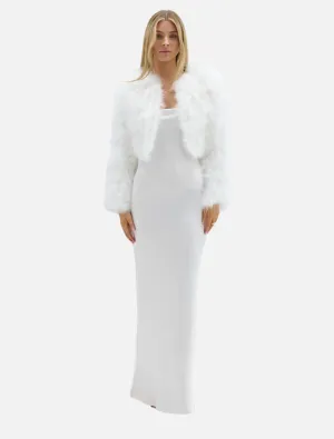 Manhattan Crop Jacket - White