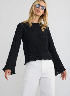 MARGARET O'LEARY--Bell Sleeve Po Black