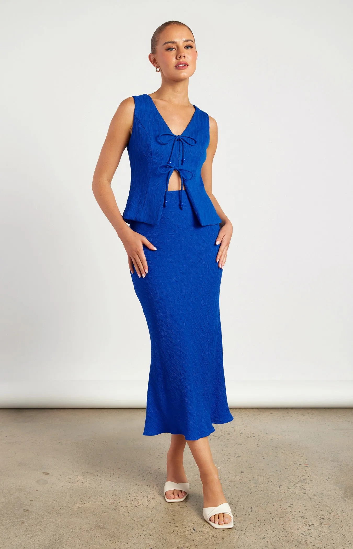 MARLEY VEST AND SKIRT SET