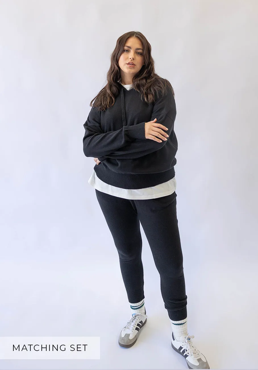 Matching Set - Knit Hoodie & Knit Pant - Black