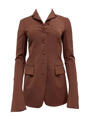 Max Mara Women's Brown Spezie Jersey Extra Slim Jacket NWT