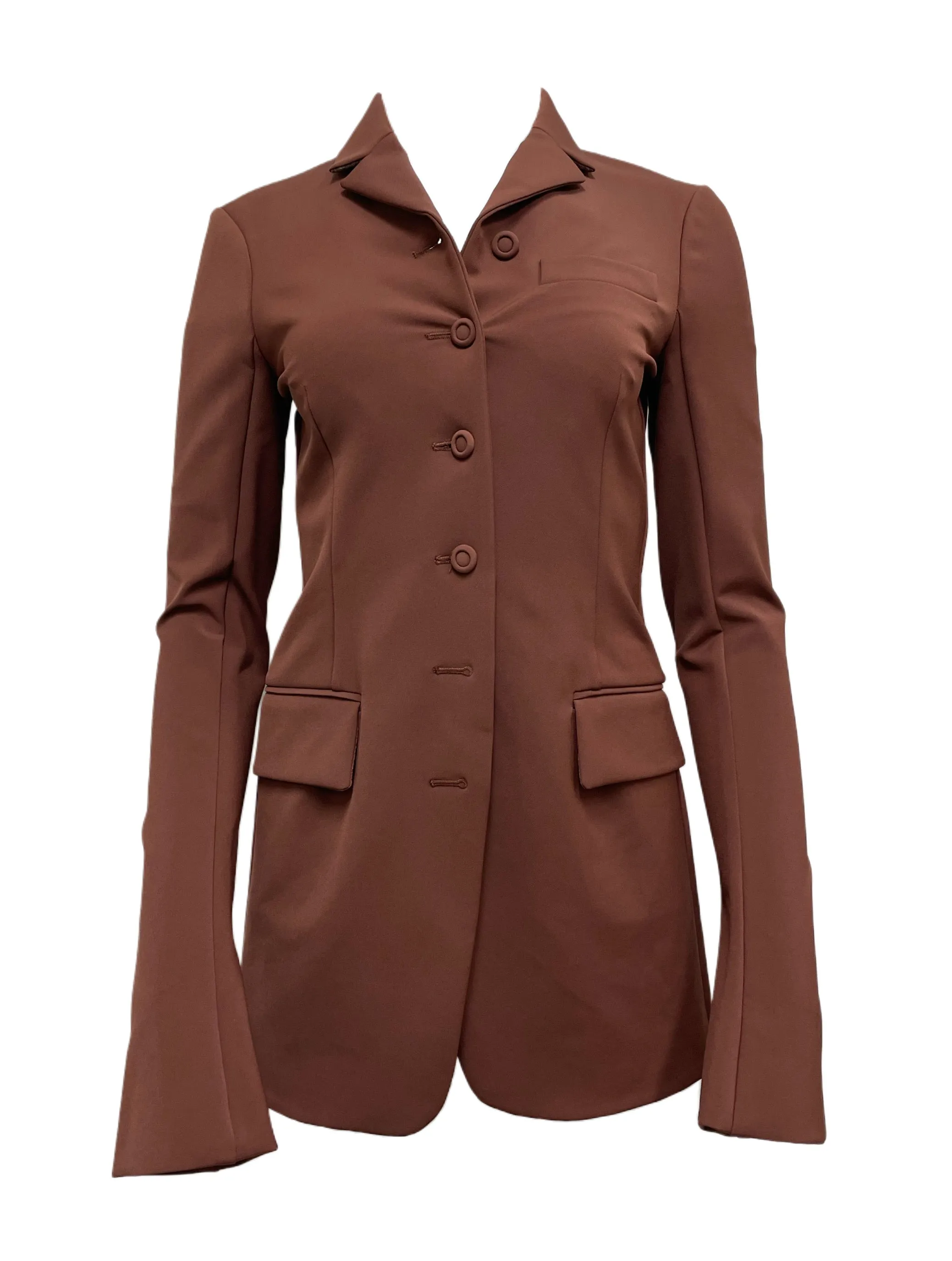 Max Mara Women's Brown Spezie Jersey Extra Slim Jacket NWT