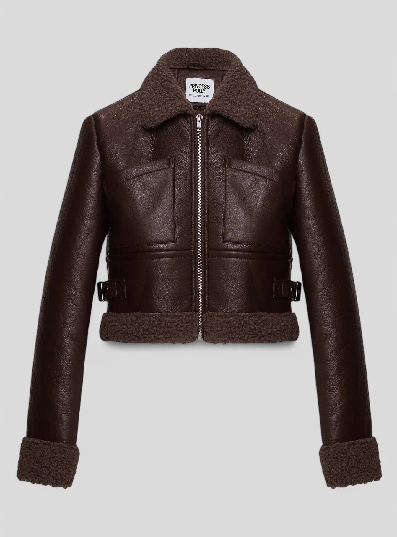 Mayella™ - Shearling Faux Leather Jacket
