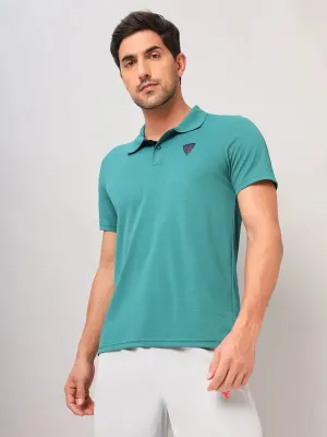Men Self Design Slim Fit Polo T-shirt with AIRTEX STRIPES