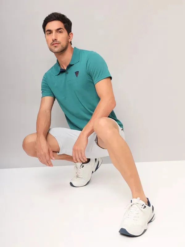 Men Self Design Slim Fit Polo T-shirt with AIRTEX STRIPES
