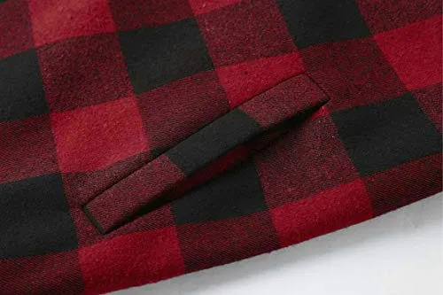Men's Fleece Buffalo Plaid Jacket, Sherpa Lined