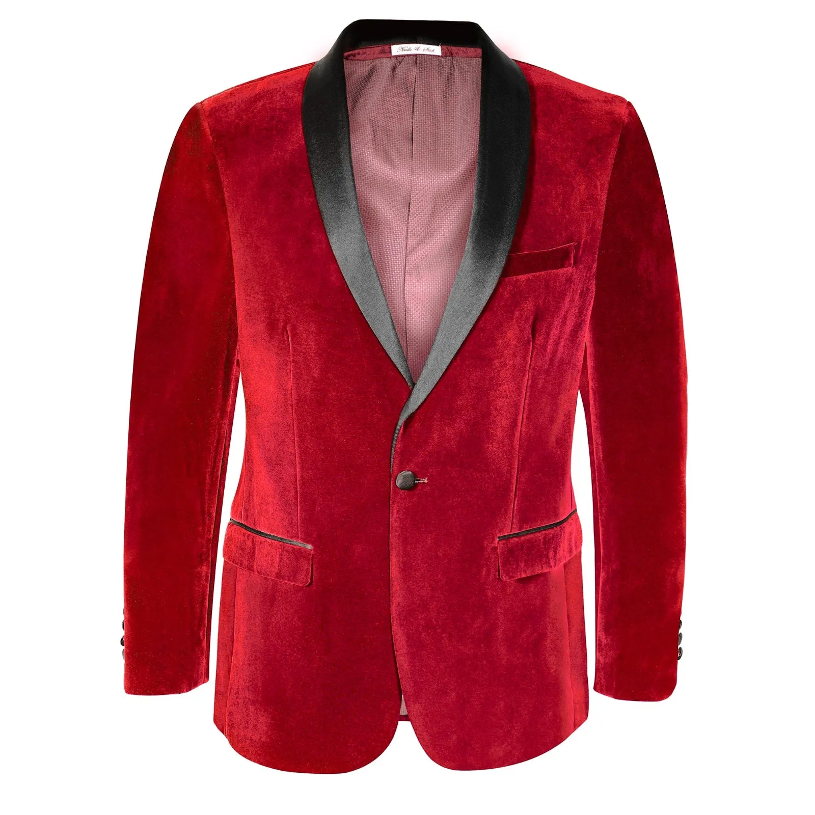 Men's Slim Velvet Suede Tuxedo Blazer Jacket