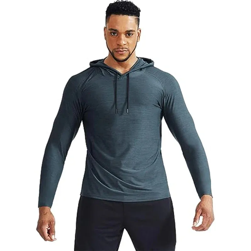 Men's Sport Hoodies Jacket Gym Fitness Muscle Tracksuirts Sportswear Workout Athletic Pullovers Training Running Sweatshirts Men