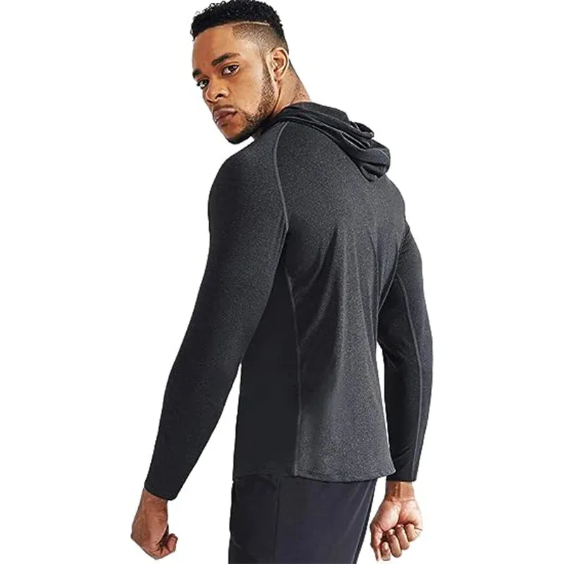 Men's Sport Hoodies Jacket Gym Fitness Muscle Tracksuirts Sportswear Workout Athletic Pullovers Training Running Sweatshirts Men