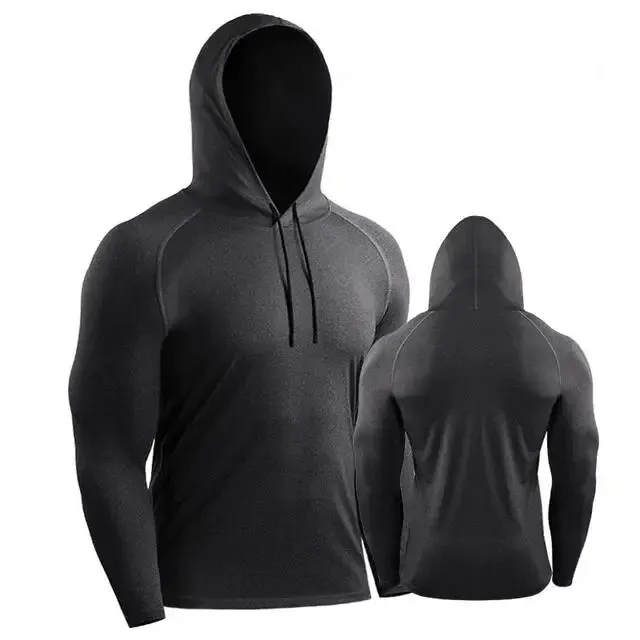 Men's Sport Hoodies Jacket Gym Fitness Muscle Tracksuirts Sportswear Workout Athletic Pullovers Training Running Sweatshirts Men