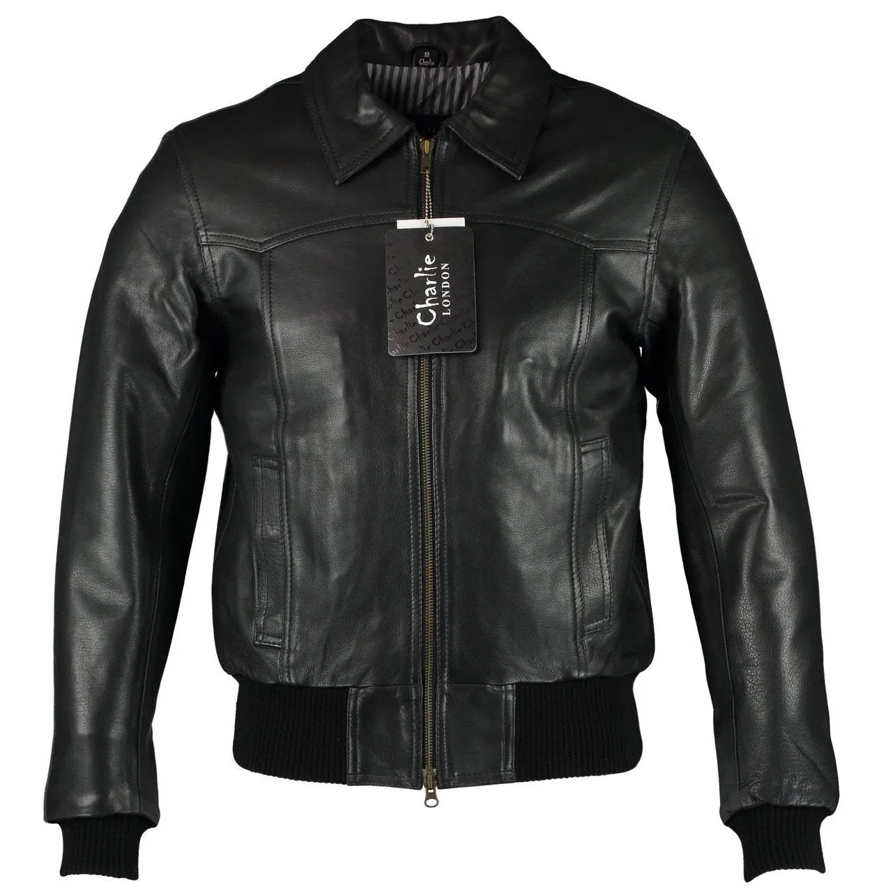 Men's The Deal Vintage Brown Bomber Leather Jacket