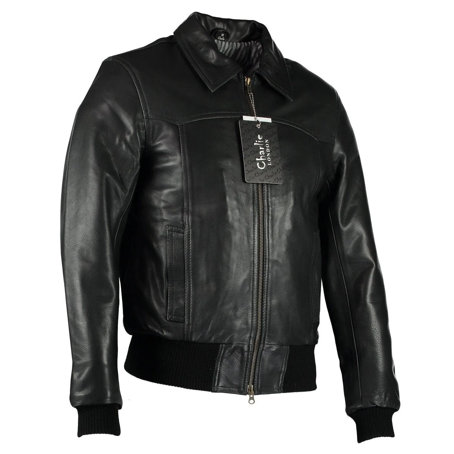 Men's The Deal Vintage Brown Bomber Leather Jacket