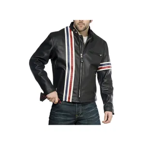 Men™s Vertical Striped Motorcycle Jacket