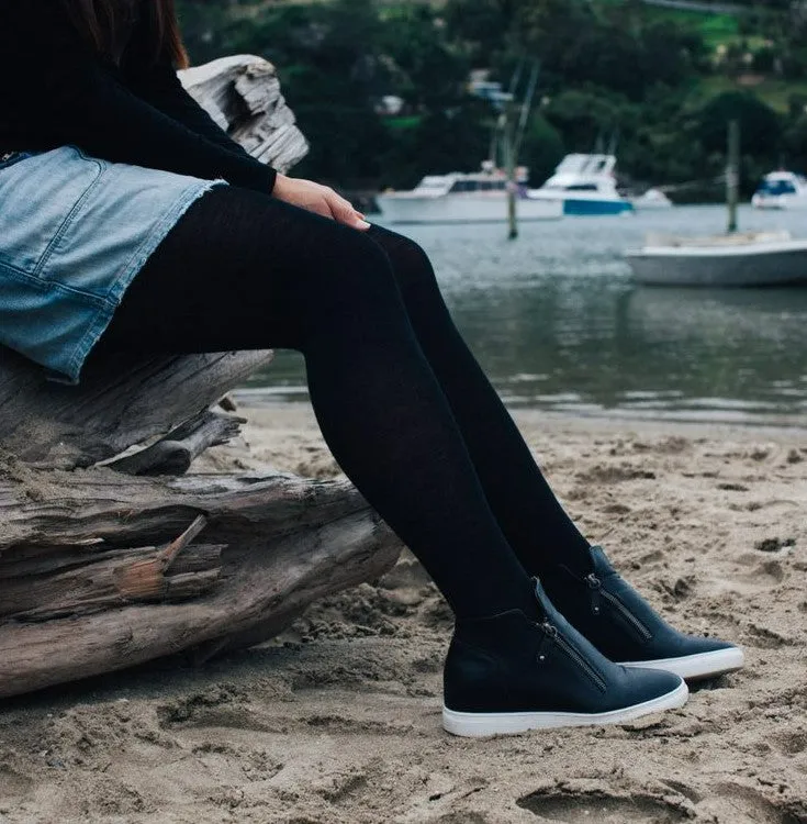 Merino Wool Tights - Black - Extra Tall