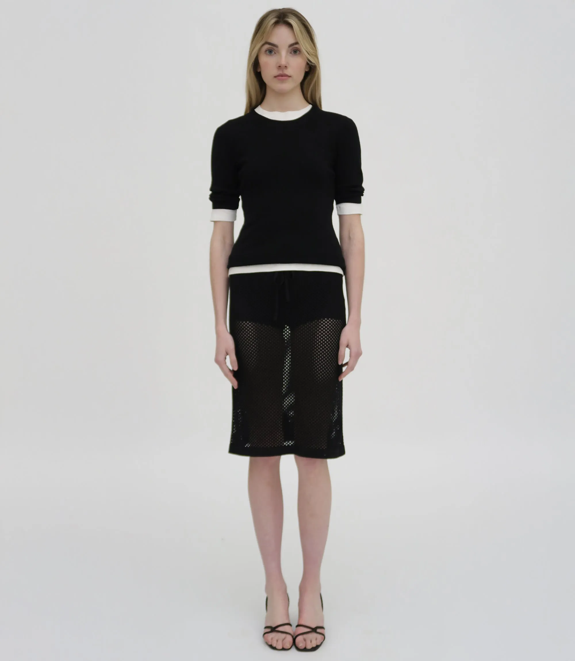 MESH MIDI SKIRT