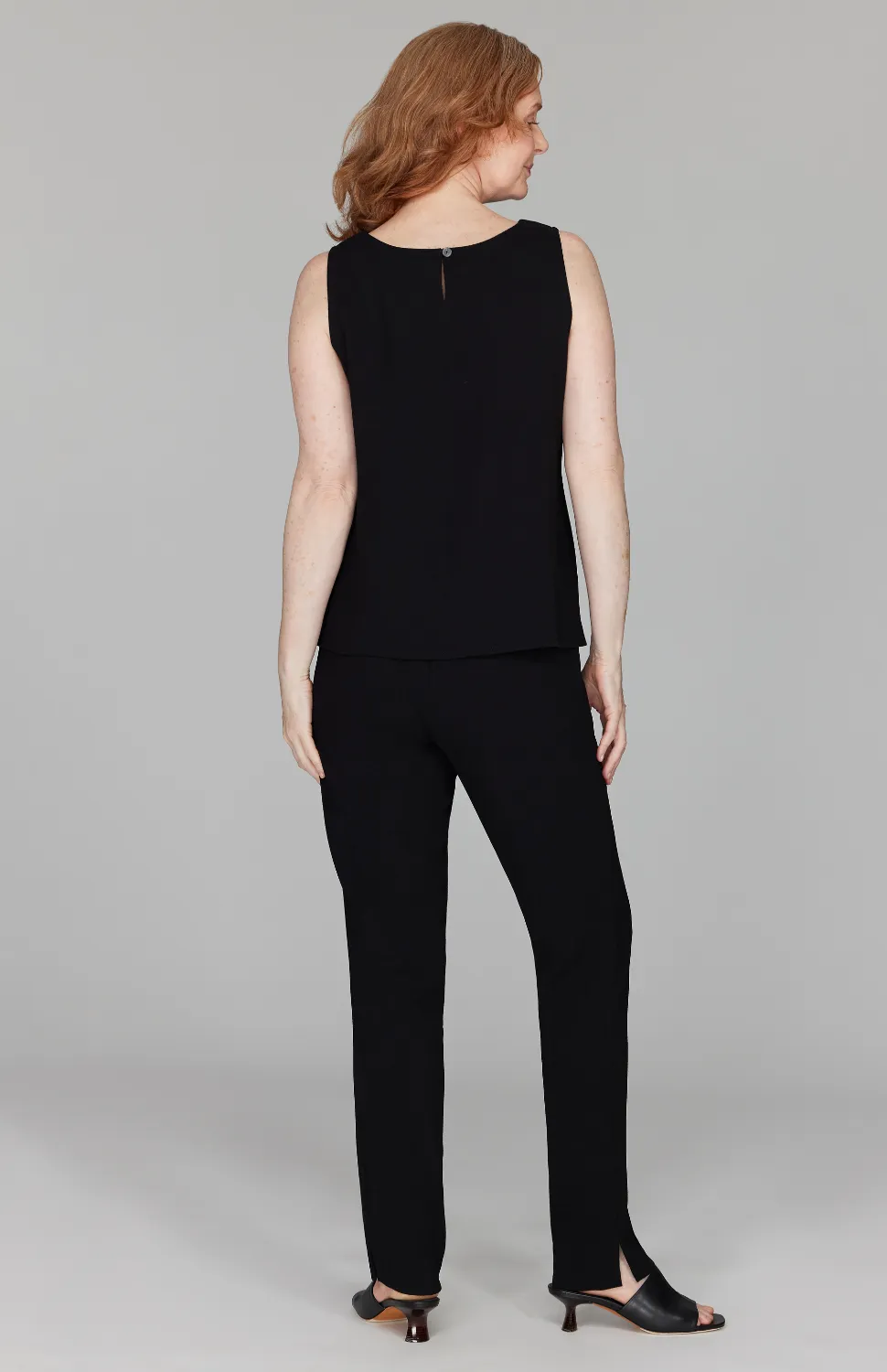 Micro Crepe High Neck Tank