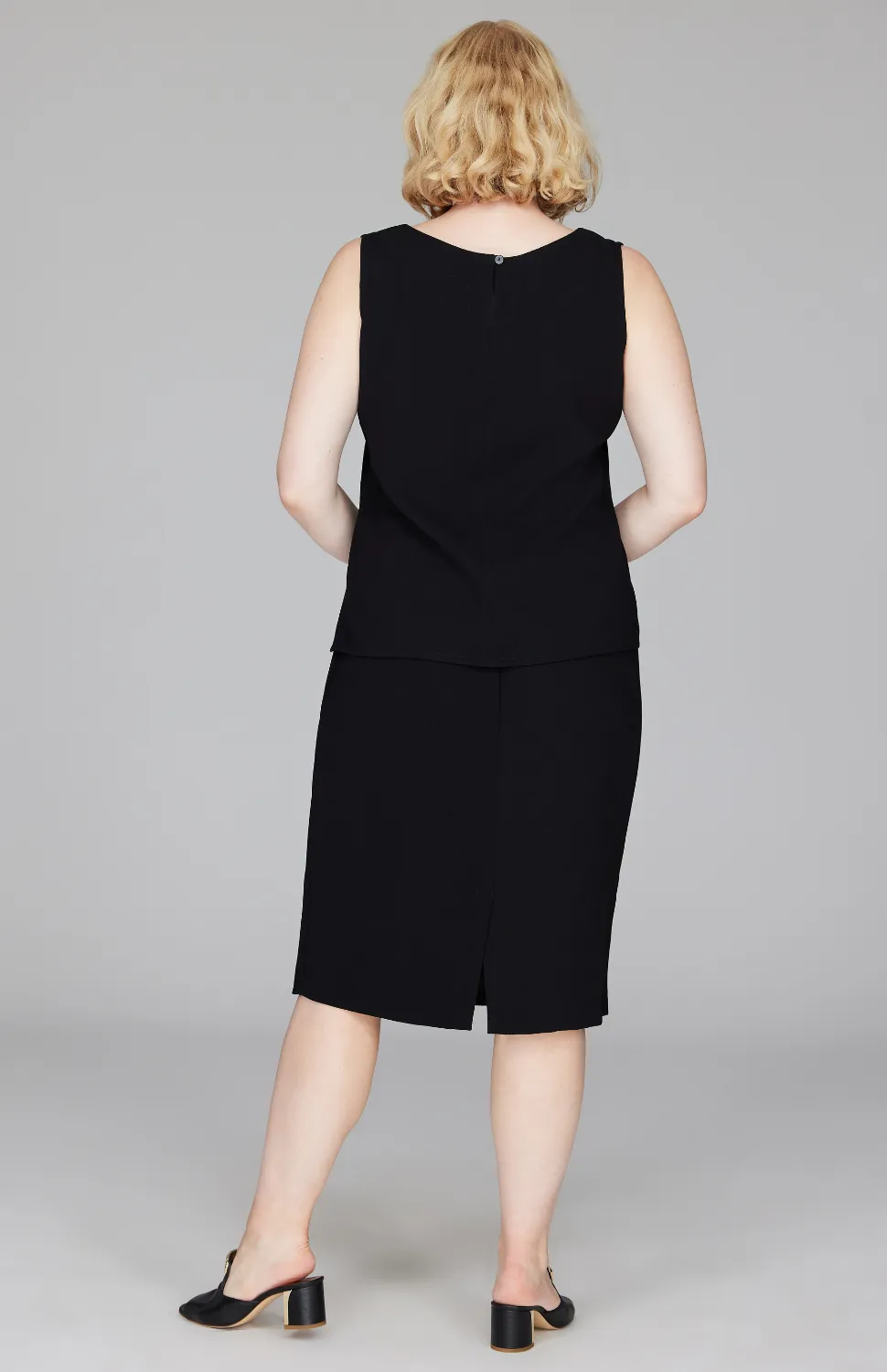Micro Crepe High Neck Tank