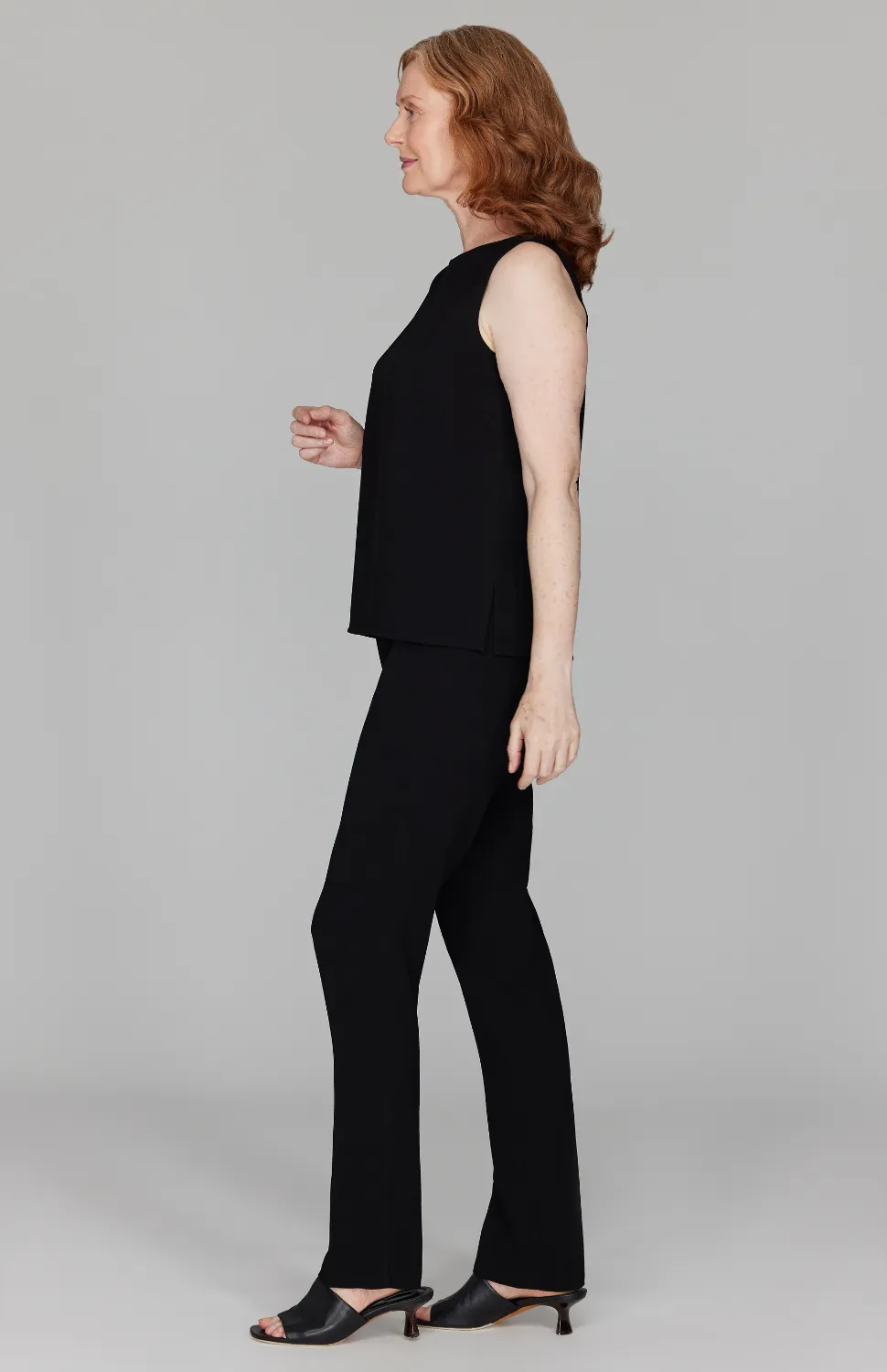 Micro Crepe High Neck Tank
