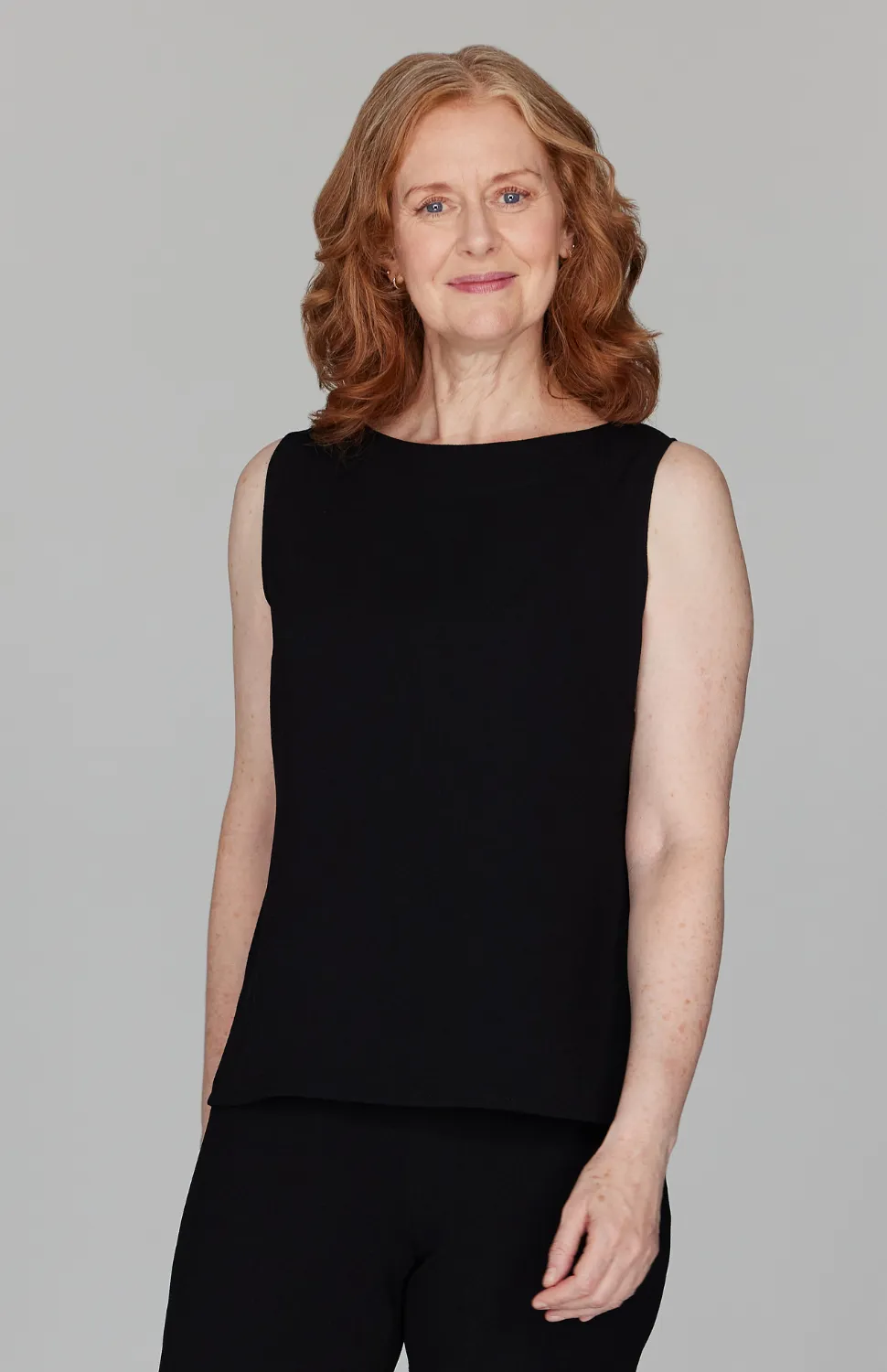Micro Crepe High Neck Tank