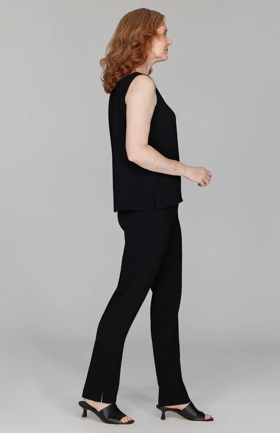 Micro Crepe High Neck Tank