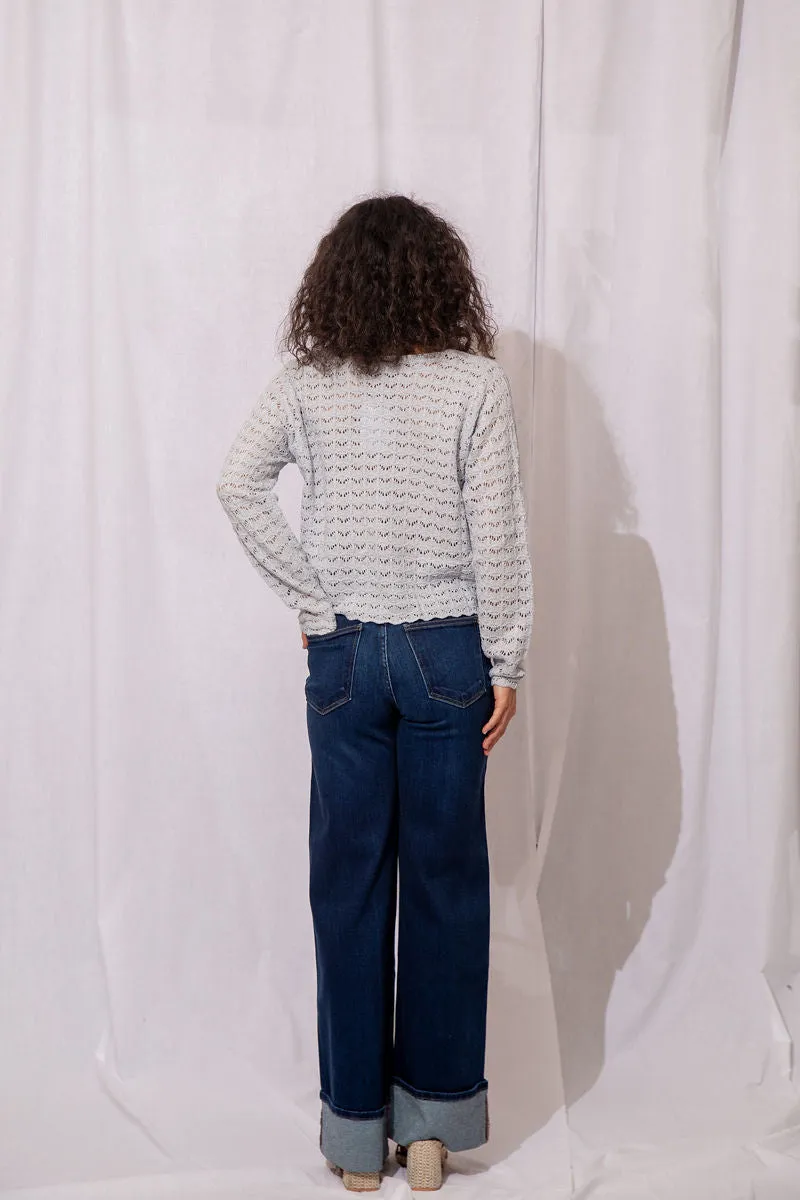Mila Scallop Hem Sweater