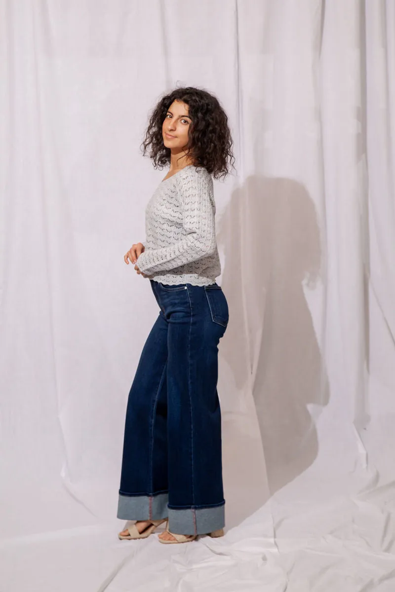 Mila Scallop Hem Sweater