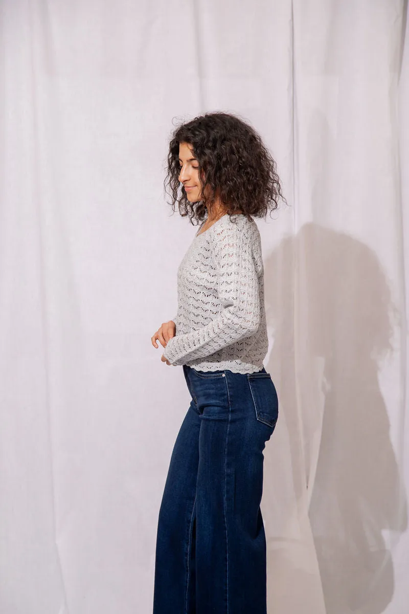 Mila Scallop Hem Sweater
