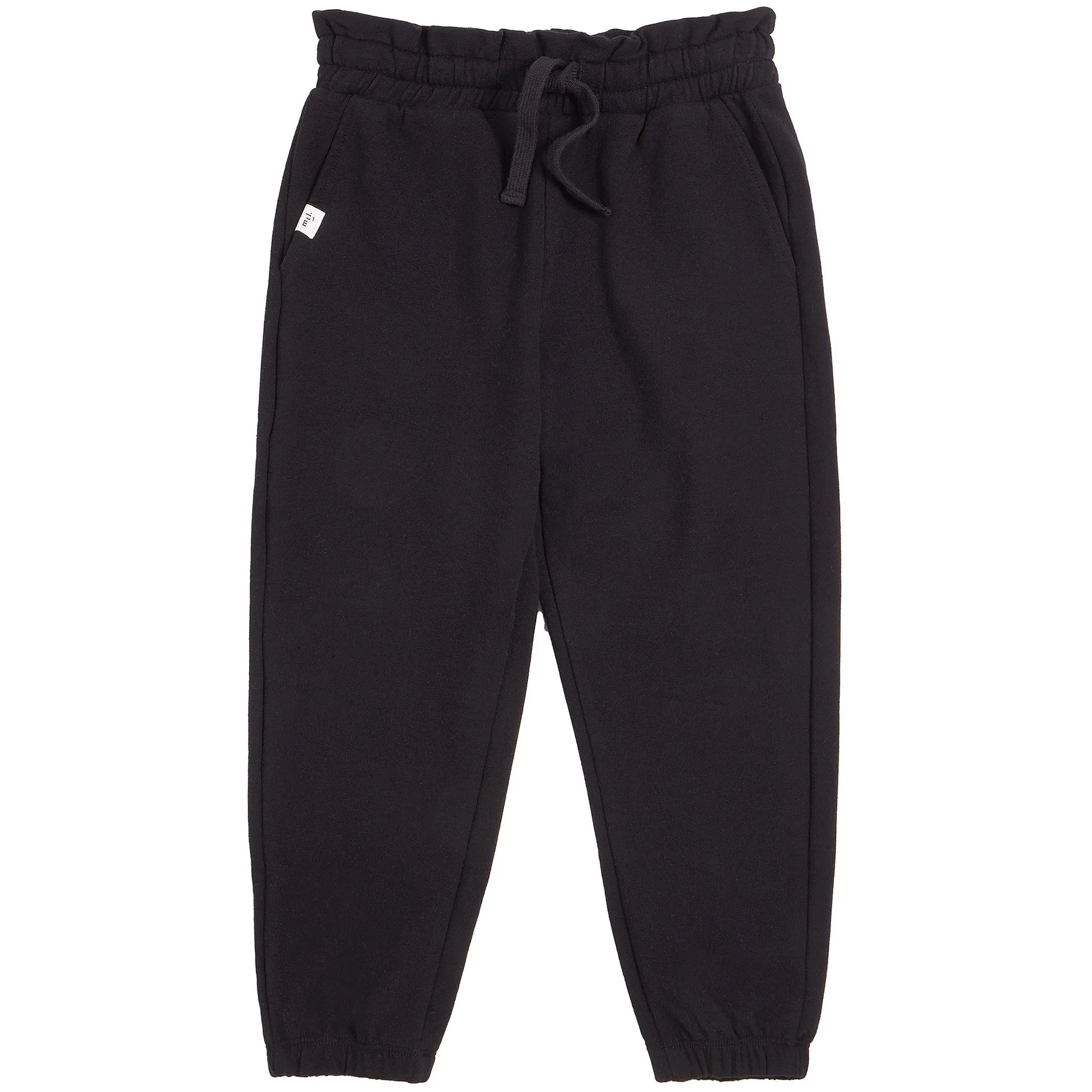 Miles - Basic Paperbag Waist Jogger - Pure Black
