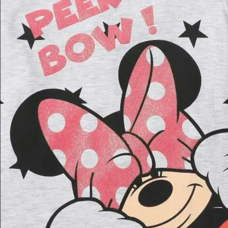 Minnie Mouse Print Crew-Neck T-shirt