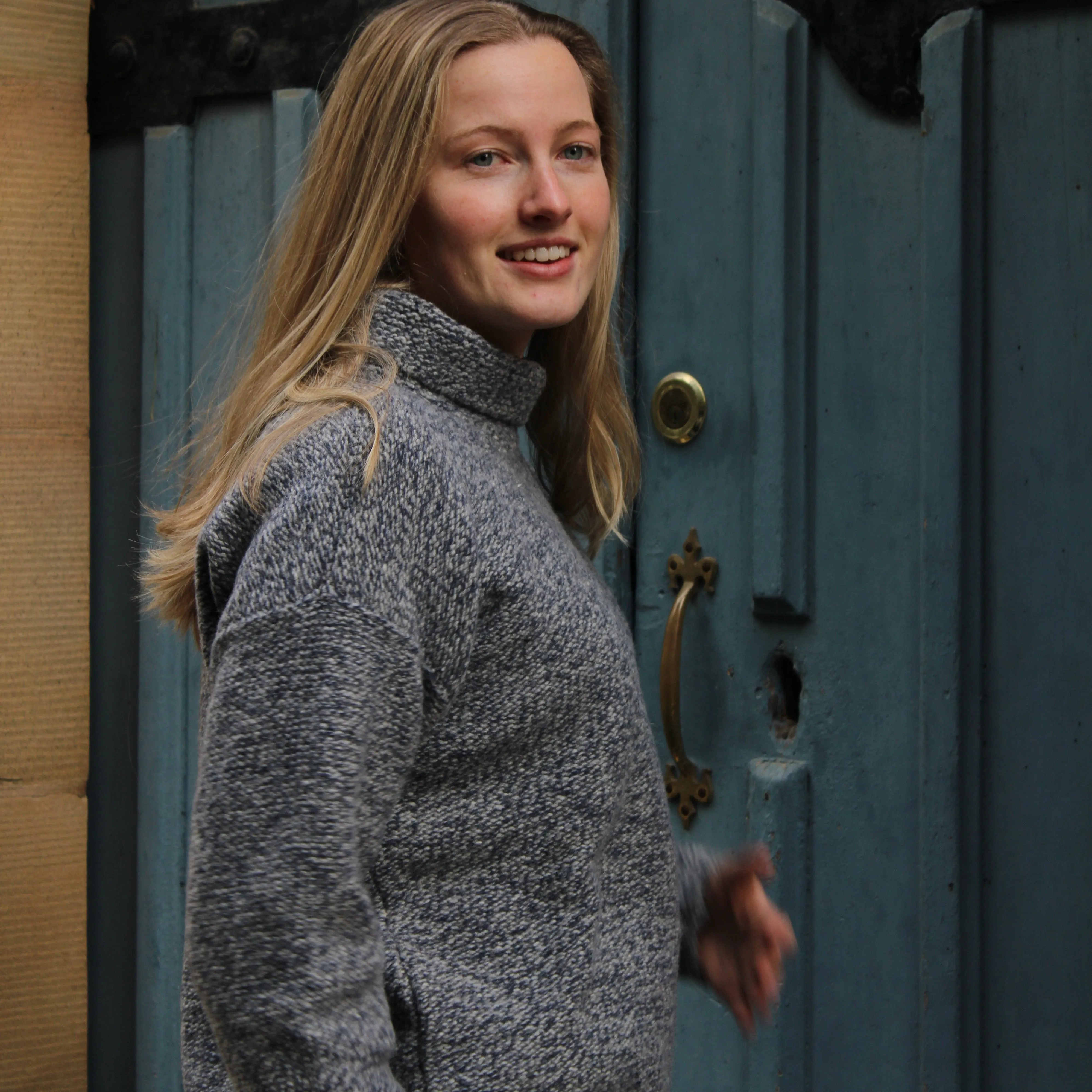 Mock Neck Jumper - Pebble