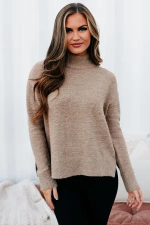 Moneisha Mock Neck Sweater (Taupe)