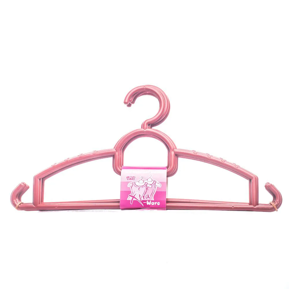 (MR.DIY) 6pcs Plastic X-Ware Clothes Hanger (H17.5xL36cm)