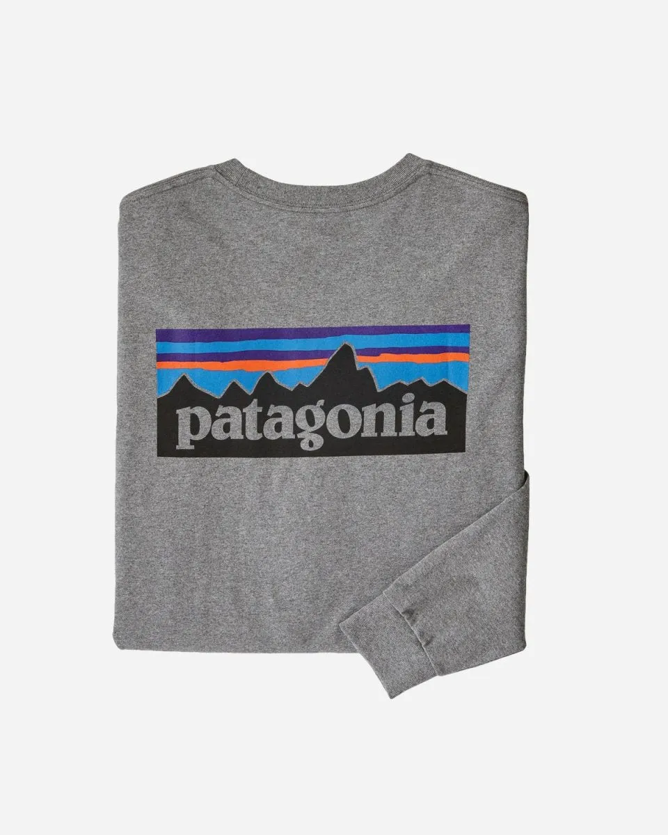 M's Logo L/S P-6 Responsibili Tee - Cravel Heather