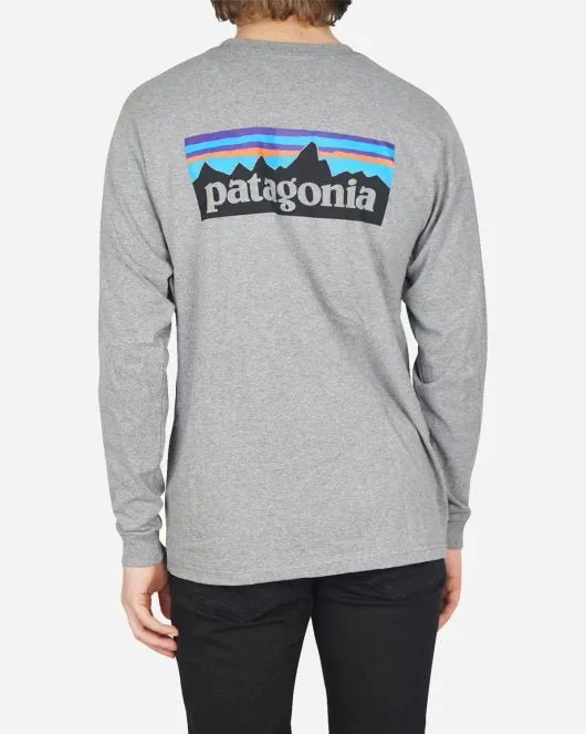 M's Logo L/S P-6 Responsibili Tee - Cravel Heather