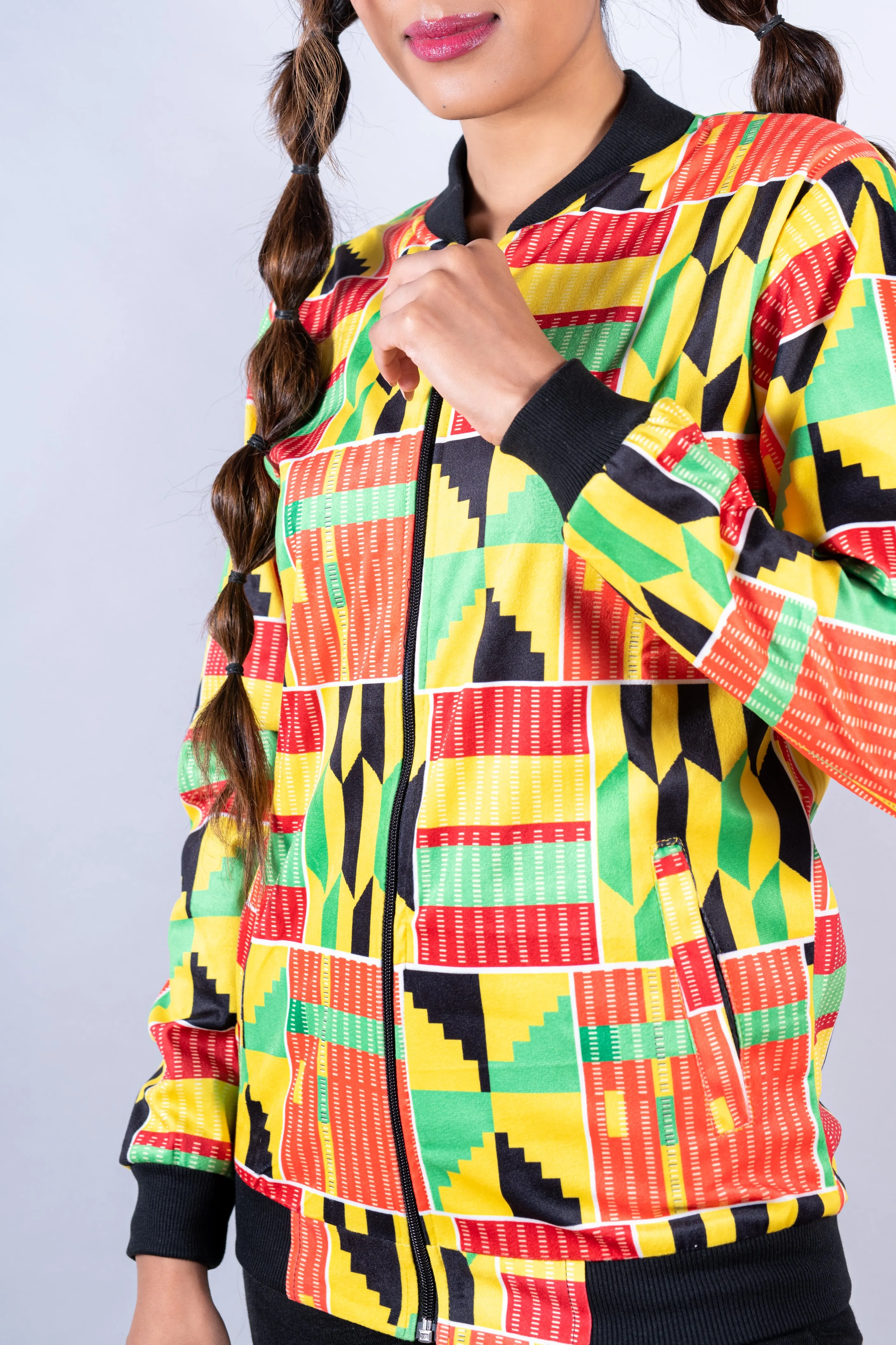 Multicolor African Wax Printed Jacket For Women