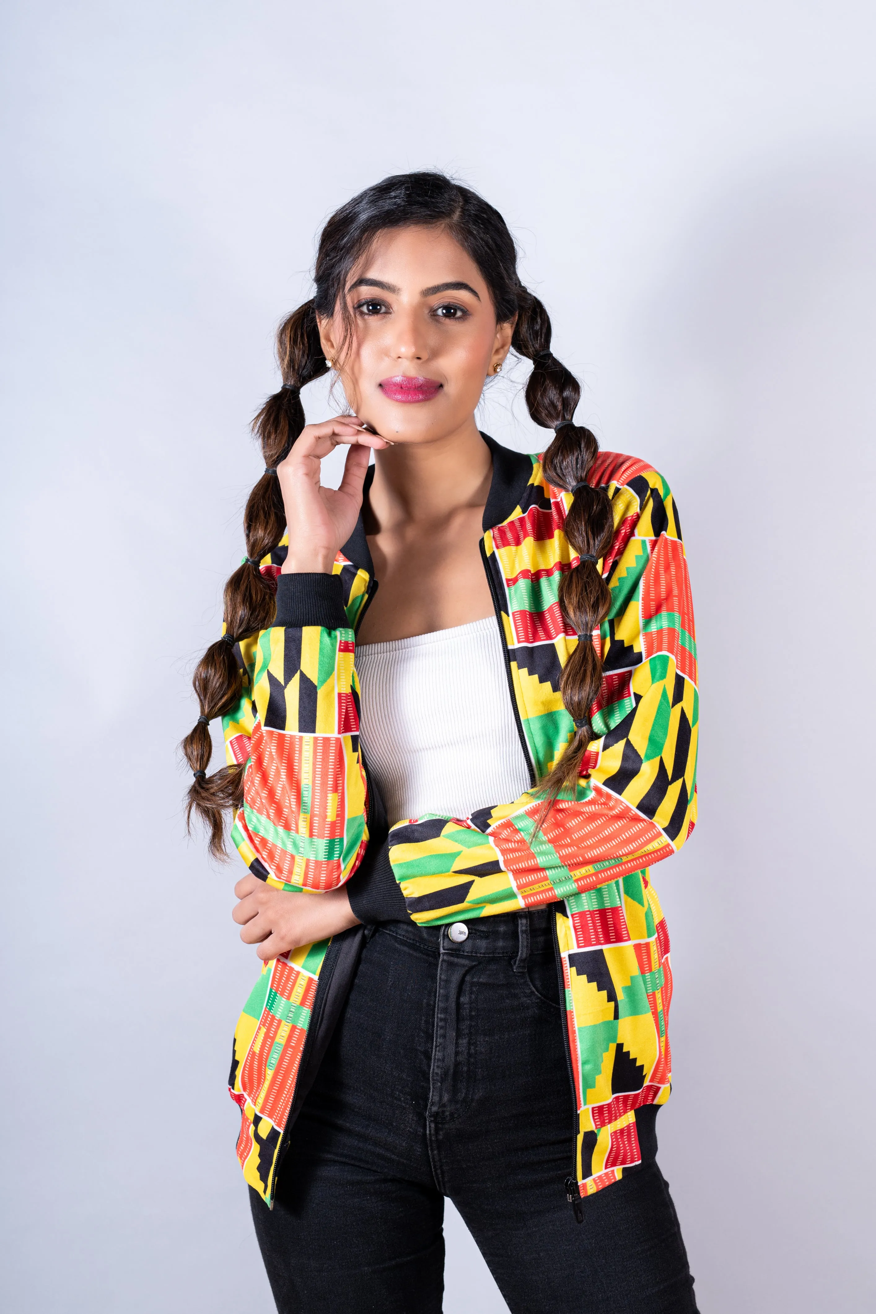 Multicolor African Wax Printed Jacket For Women