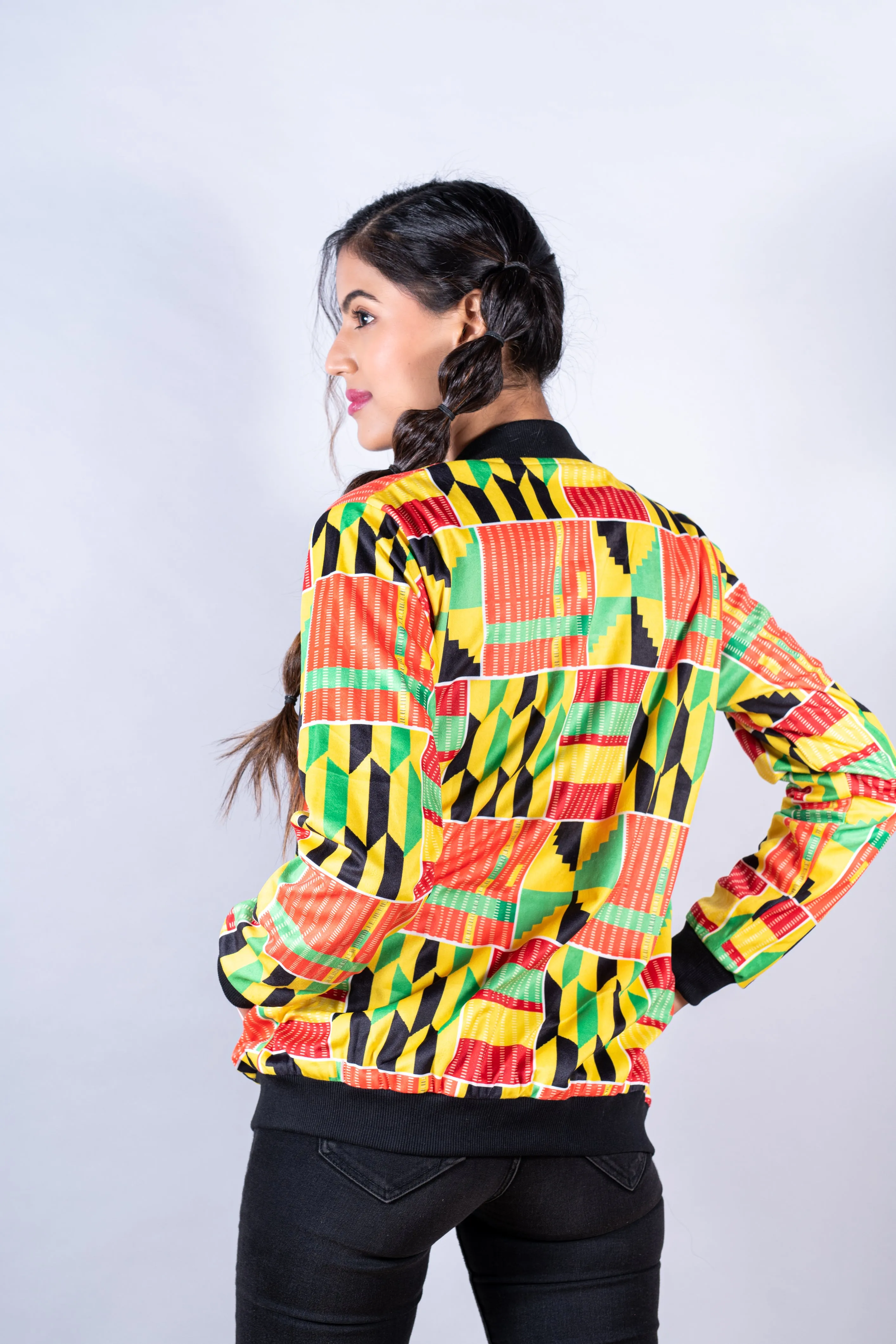 Multicolor African Wax Printed Jacket For Women