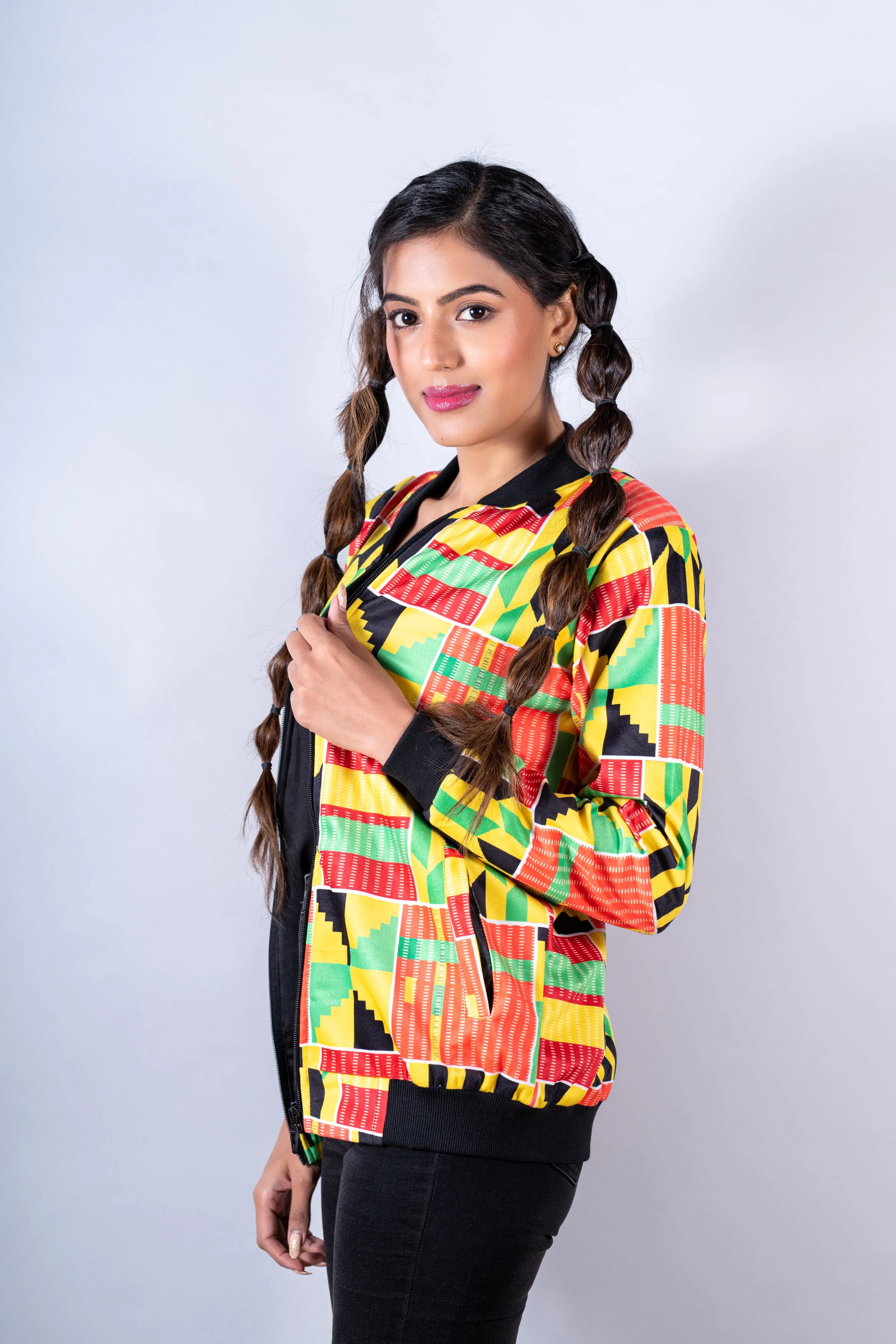Multicolor African Wax Printed Jacket For Women