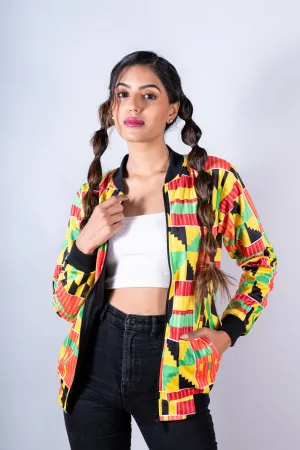 Multicolor African Wax Printed Jacket For Women