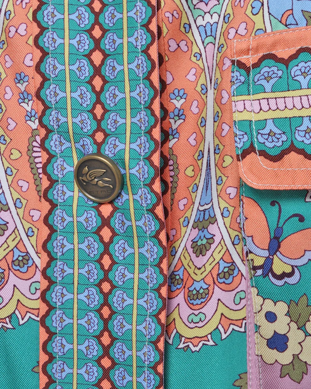 Multicolor Paisley Cropped Jacket
