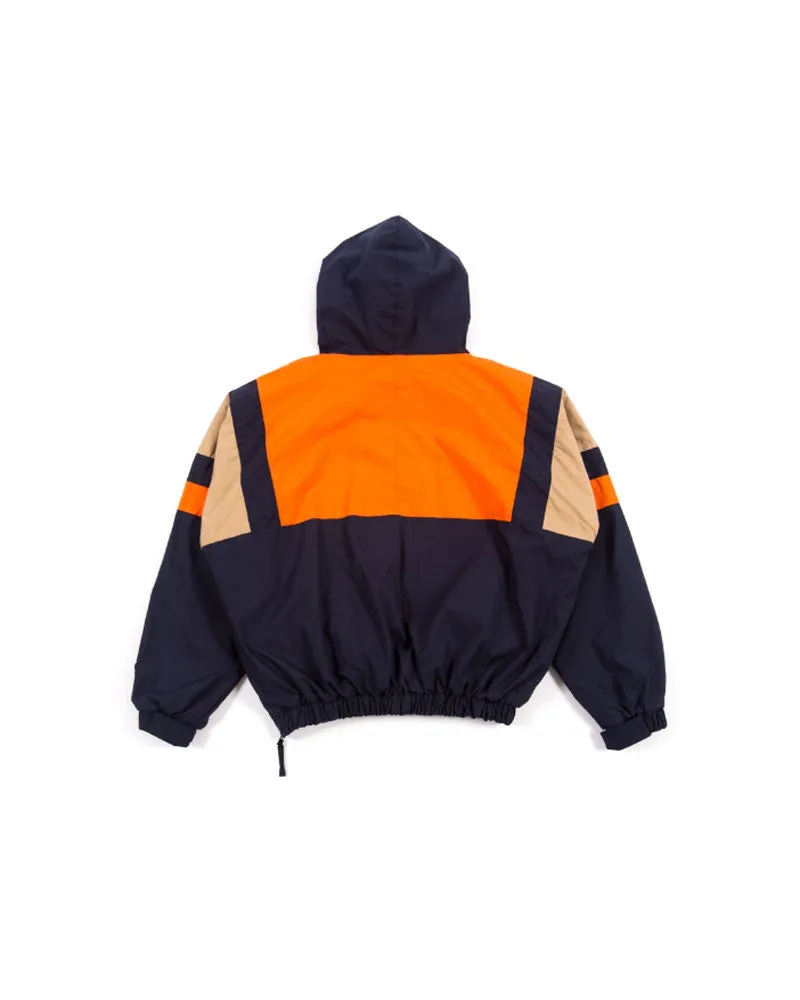 NAPAPIJRI Men's A-Huez Jacket, Navy/Orange, Small