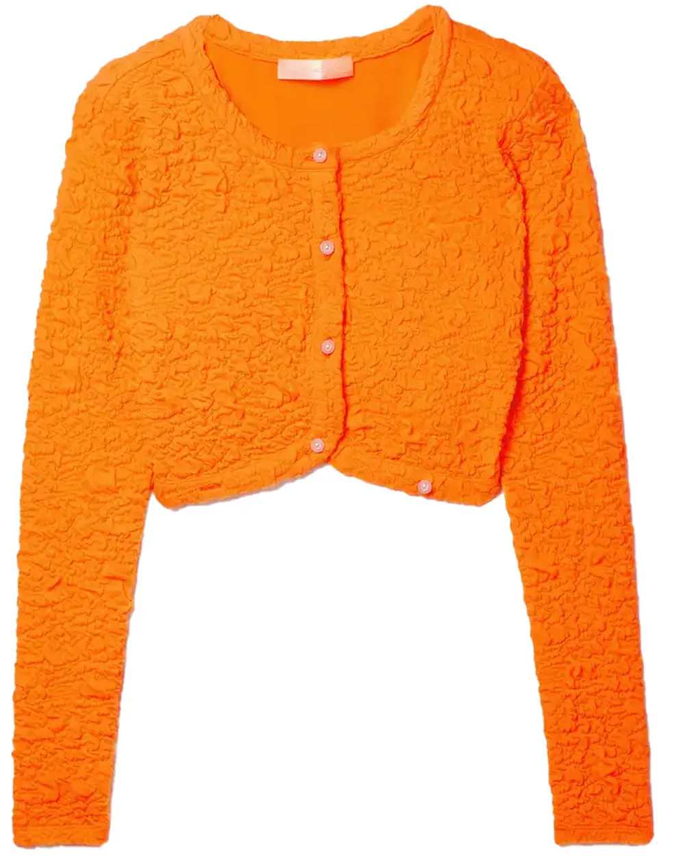 Neon Tangerine Senina Crop Cardigan