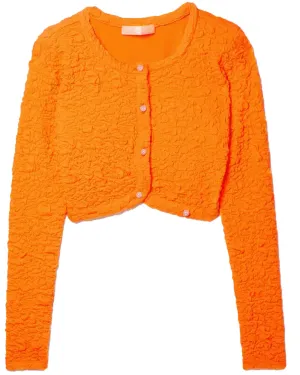 Neon Tangerine Senina Crop Cardigan