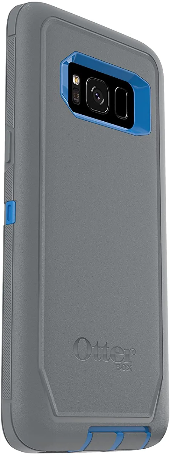 New OtterBox DEFENDER SERIES for Samsung Galaxy S8 with Holster: works as a belt clip and a hands-free kickstand- MARATHONER (COWABUNGA BLUE/GUNMETAL GREY)