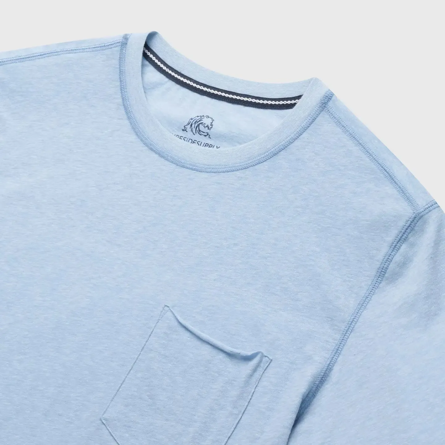 Nick S/S Raw Edge 1 Pocket Tee